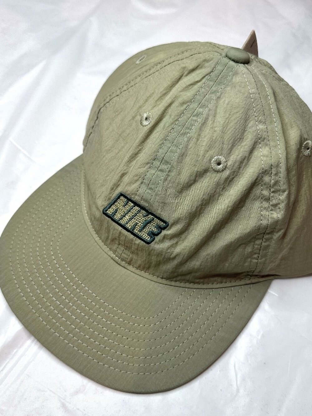 NIKE Originals Poly Olive Green Sport Cap Adjustable Hat Sz L/XL Swoosh Athletic